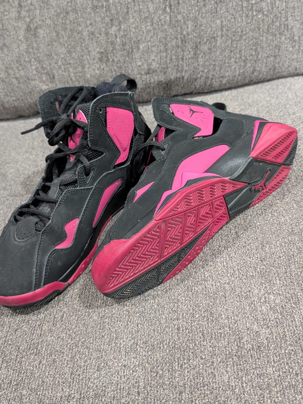 Nike Air Jordan Retro Black/Pink High-Top Sneakers
